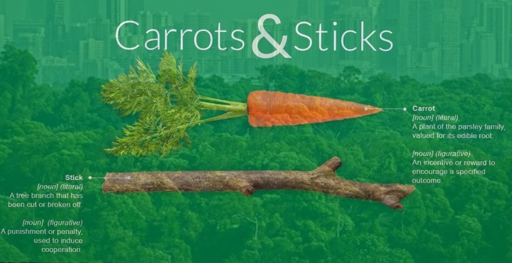 Carrot and sticks in the urban forest